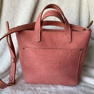 Portland Leather Goods Flamingo Mini Zippered Crossbody Tote